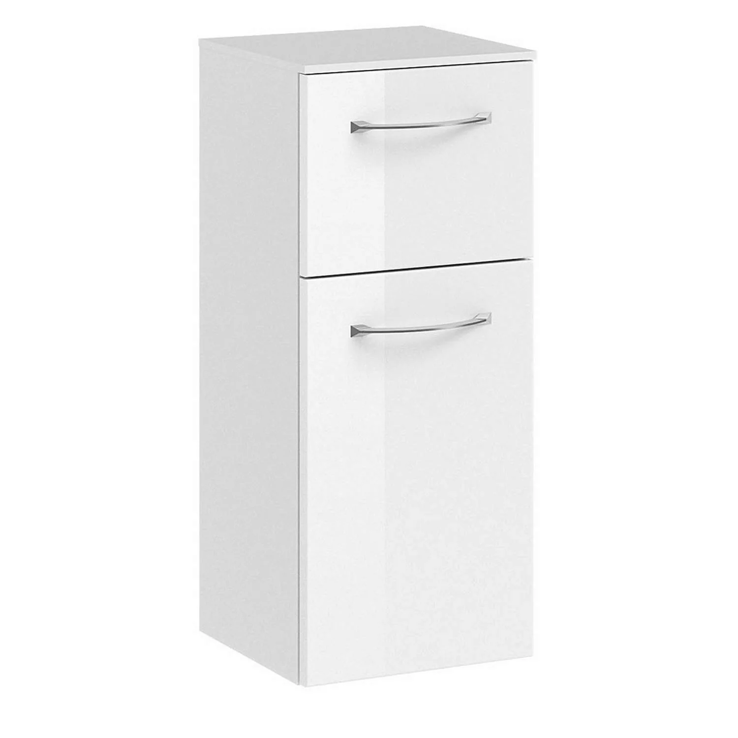 Highboard SOLINGEN-66 in Weiß Hochglanz - B/H/T: 30/73/33cm günstig online kaufen