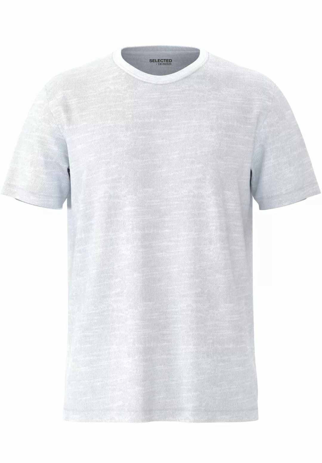 Selected Homme Herren Rundhals T-Shirt SLHASPEN SLUB - Regular Fit günstig online kaufen