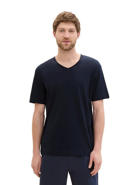 TOM TAILOR T-Shirt Basic T-Shirt mit V-Ausschnitt günstig online kaufen