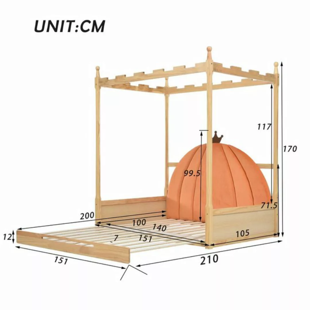 HAUSS SPLOE Kinderbett Holzbett Schiebebett Kinderbett Einzelbett Doppelbet günstig online kaufen