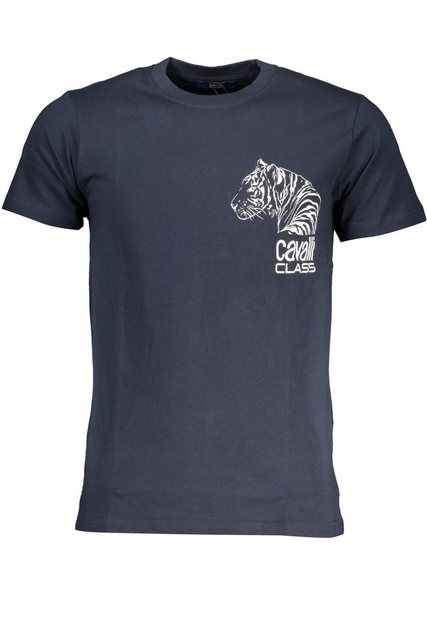 Cavalli Class T-Shirt Elegantes Herren T-Shirt Blau mit Rundhals und günstig online kaufen