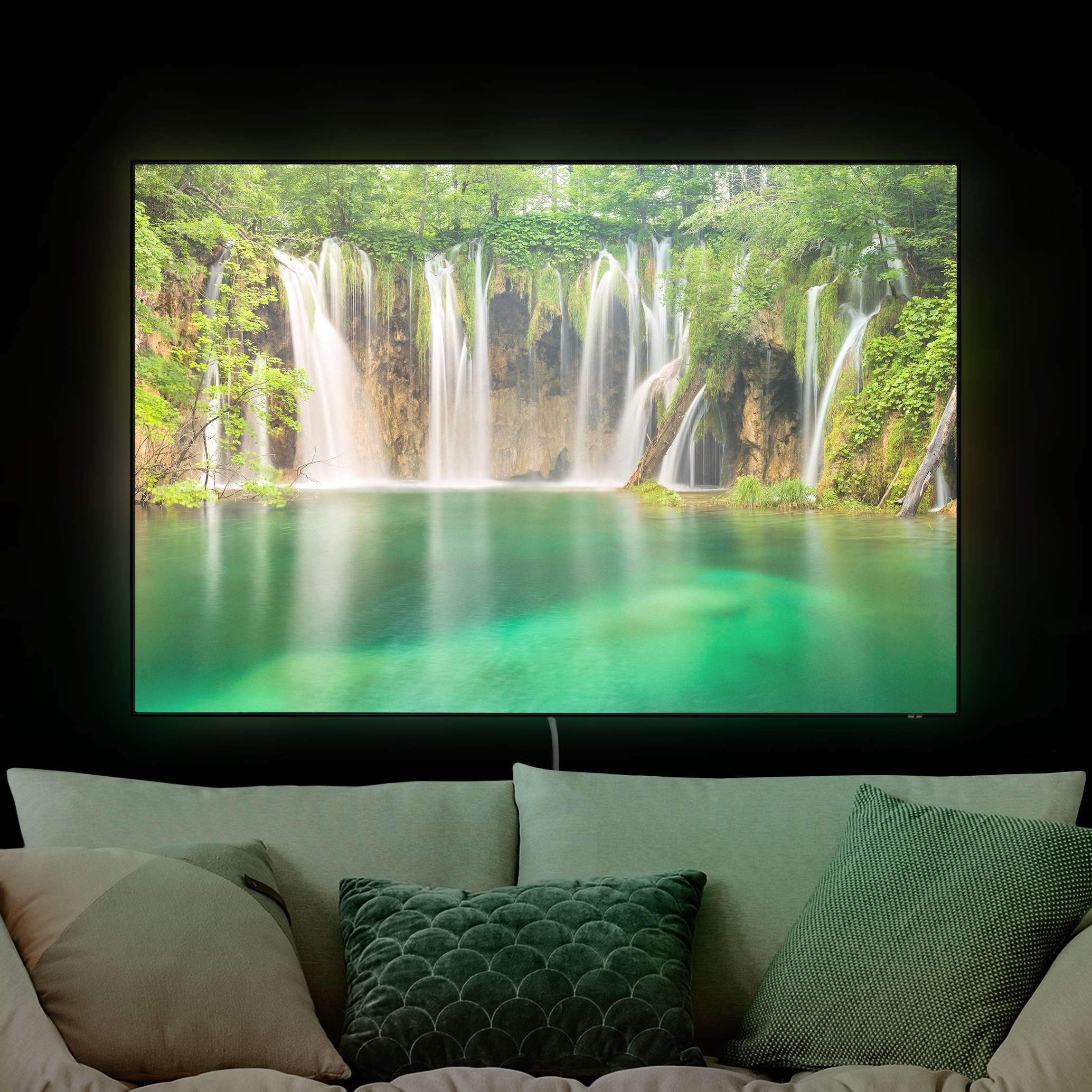 LED-Wechselbild Wasserfall Plitvicer Seen günstig online kaufen