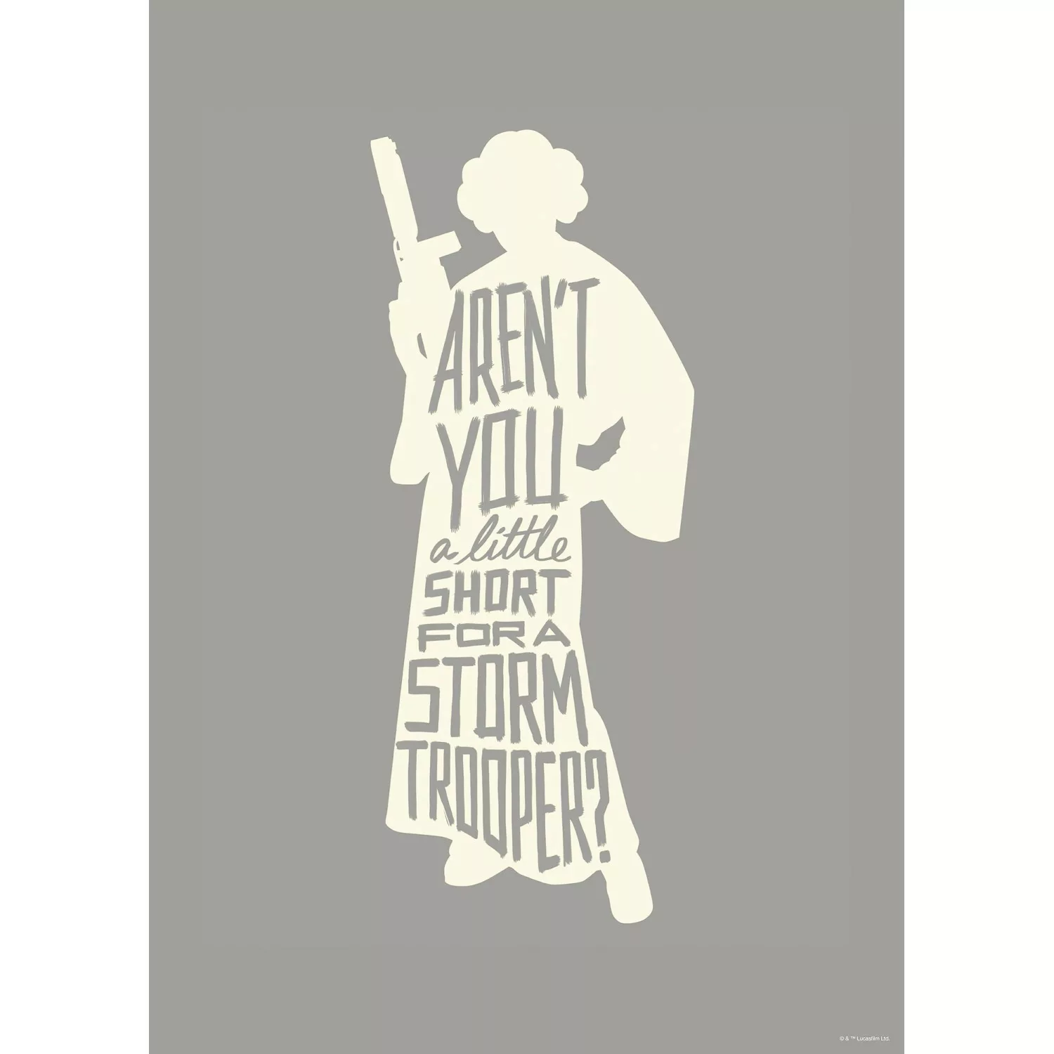 Komar Wandbild Star Wars Silhouette Quotes Leia Disney B/L: ca. 50x70 cm günstig online kaufen