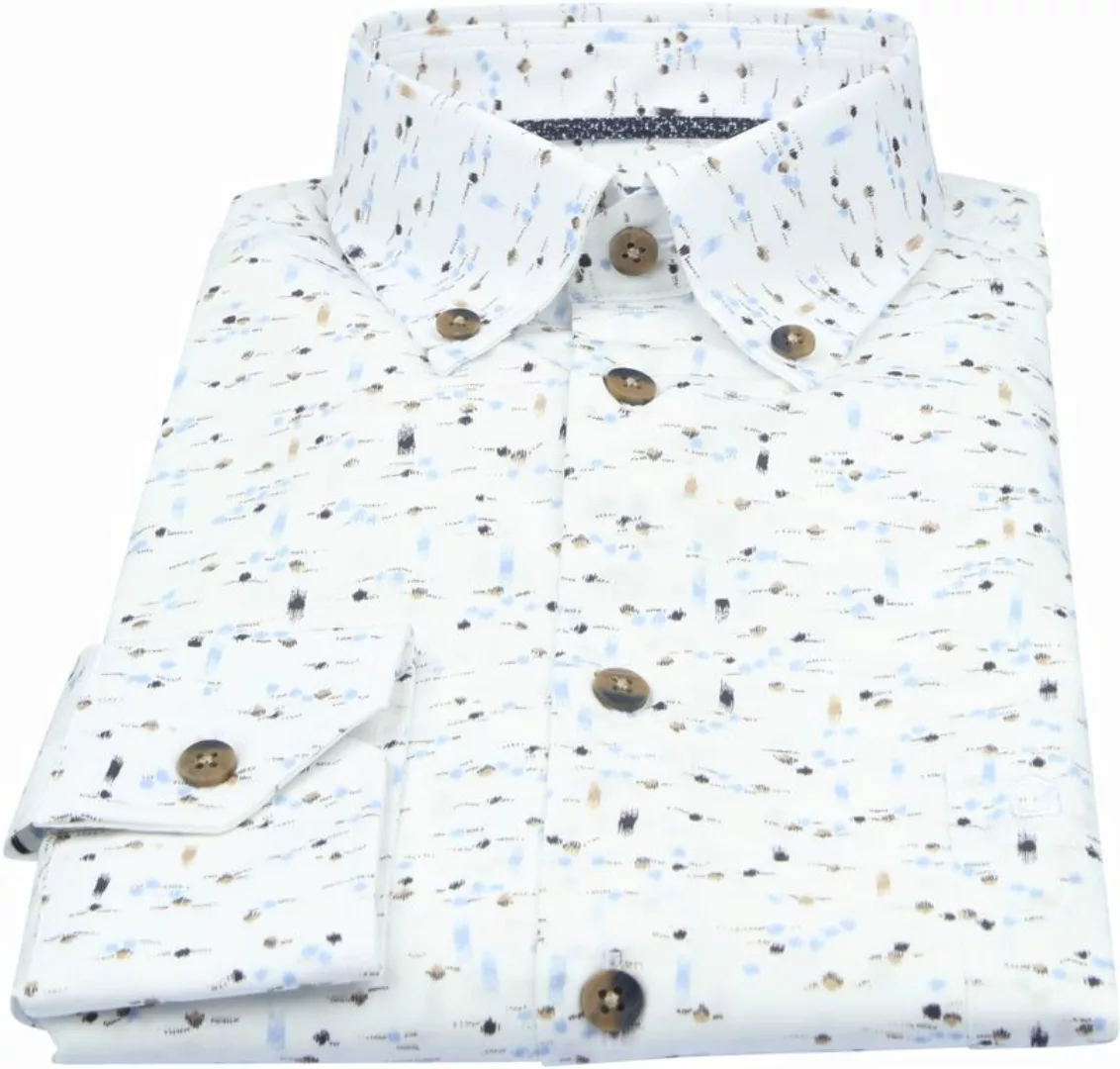 Ledub Shirt Weiß Druck - Größe 43 günstig online kaufen