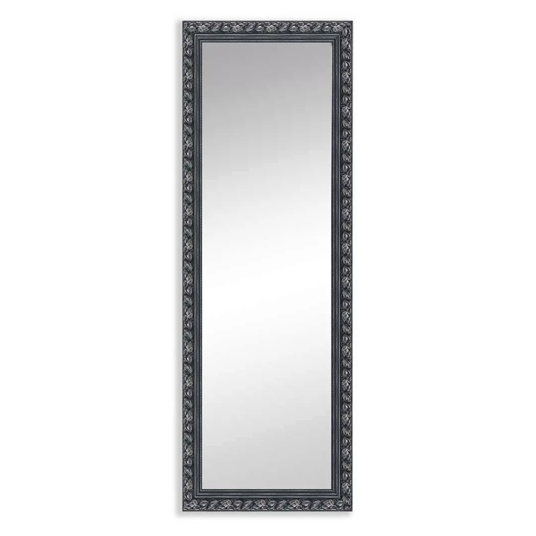 Wandspiegel Holz Schwarz-Silber Vintage Look günstig online kaufen