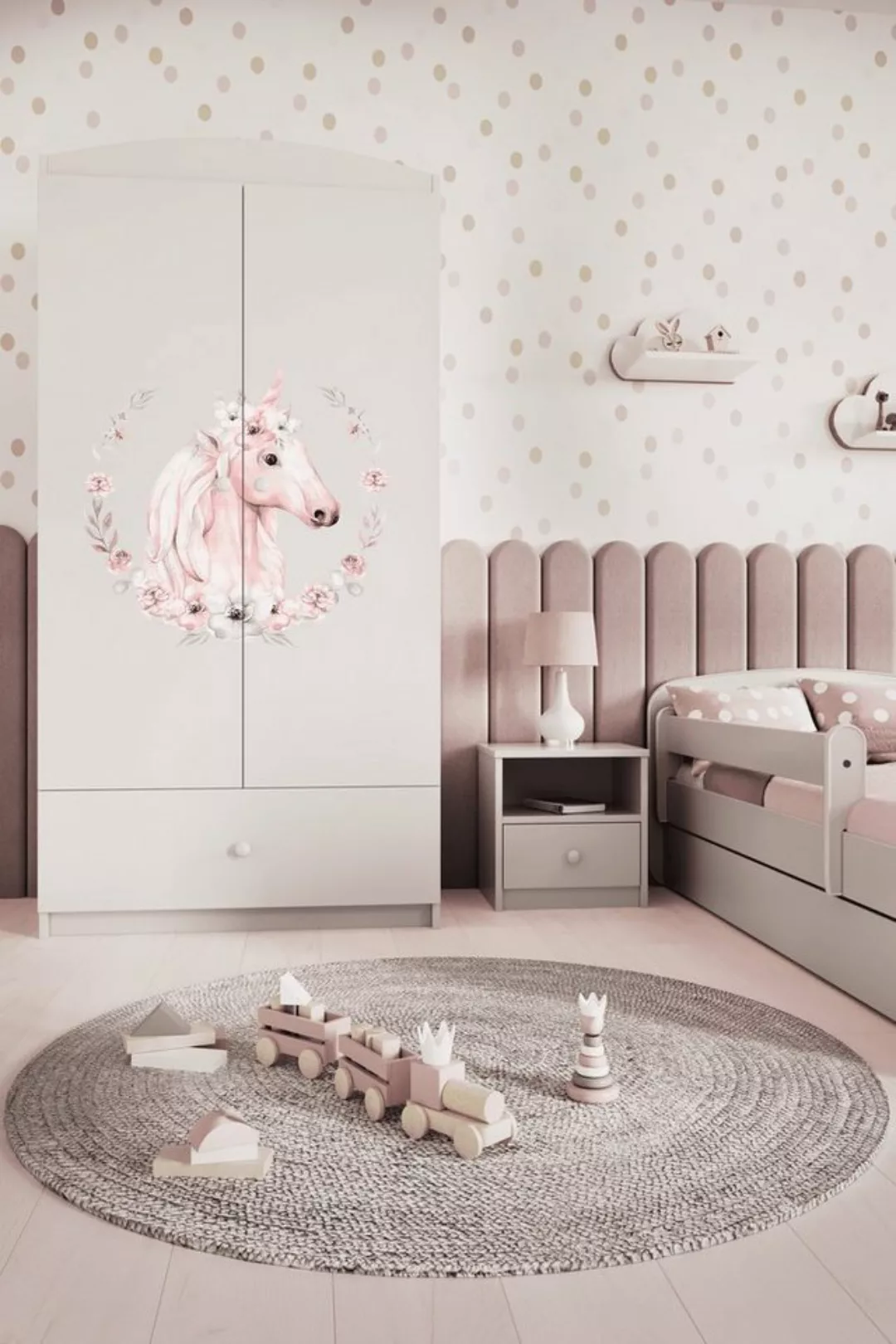 Bjird Kinderkleiderschrank Kleiderschrank Babydreams (4 Einlegeböden und Sc günstig online kaufen