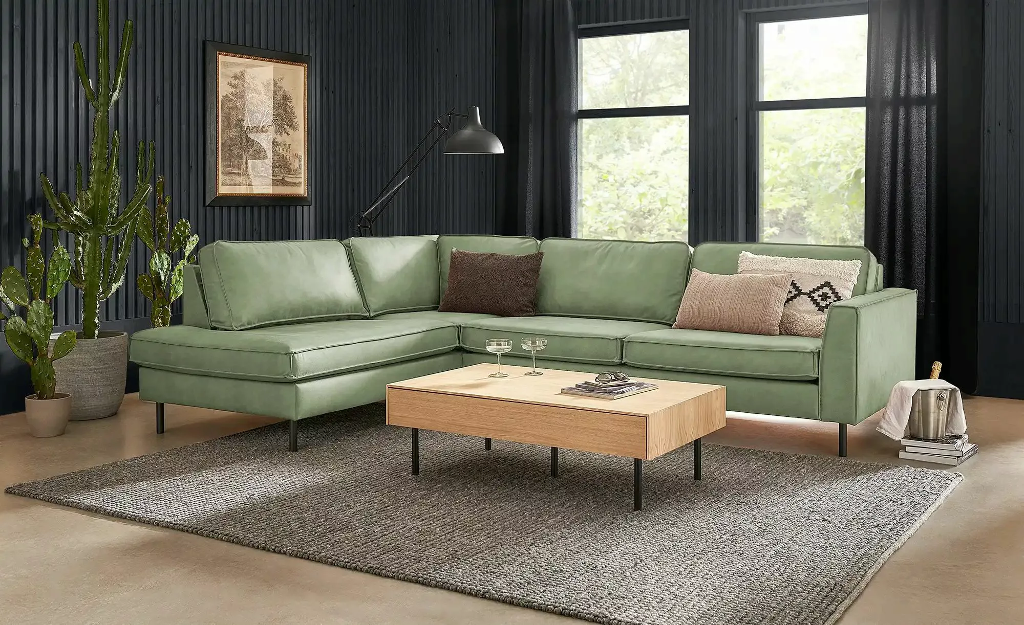 SOHO Ecksofa  Skaisa ¦ grün ¦ Maße (cm): B: 296 H: 85 T: 217.0 Polstermöbel günstig online kaufen