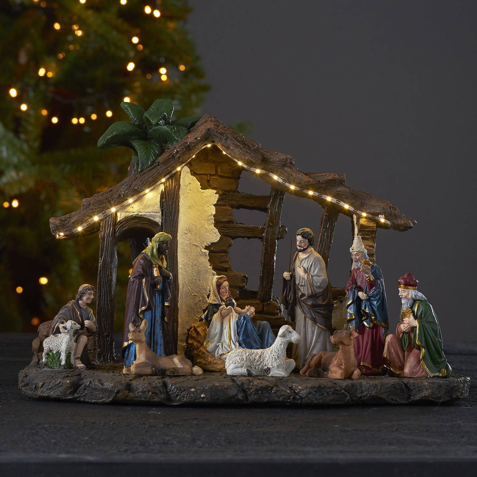 LED-Dekoleuchte Nativity, Batteriebetrieb, 37 cm günstig online kaufen