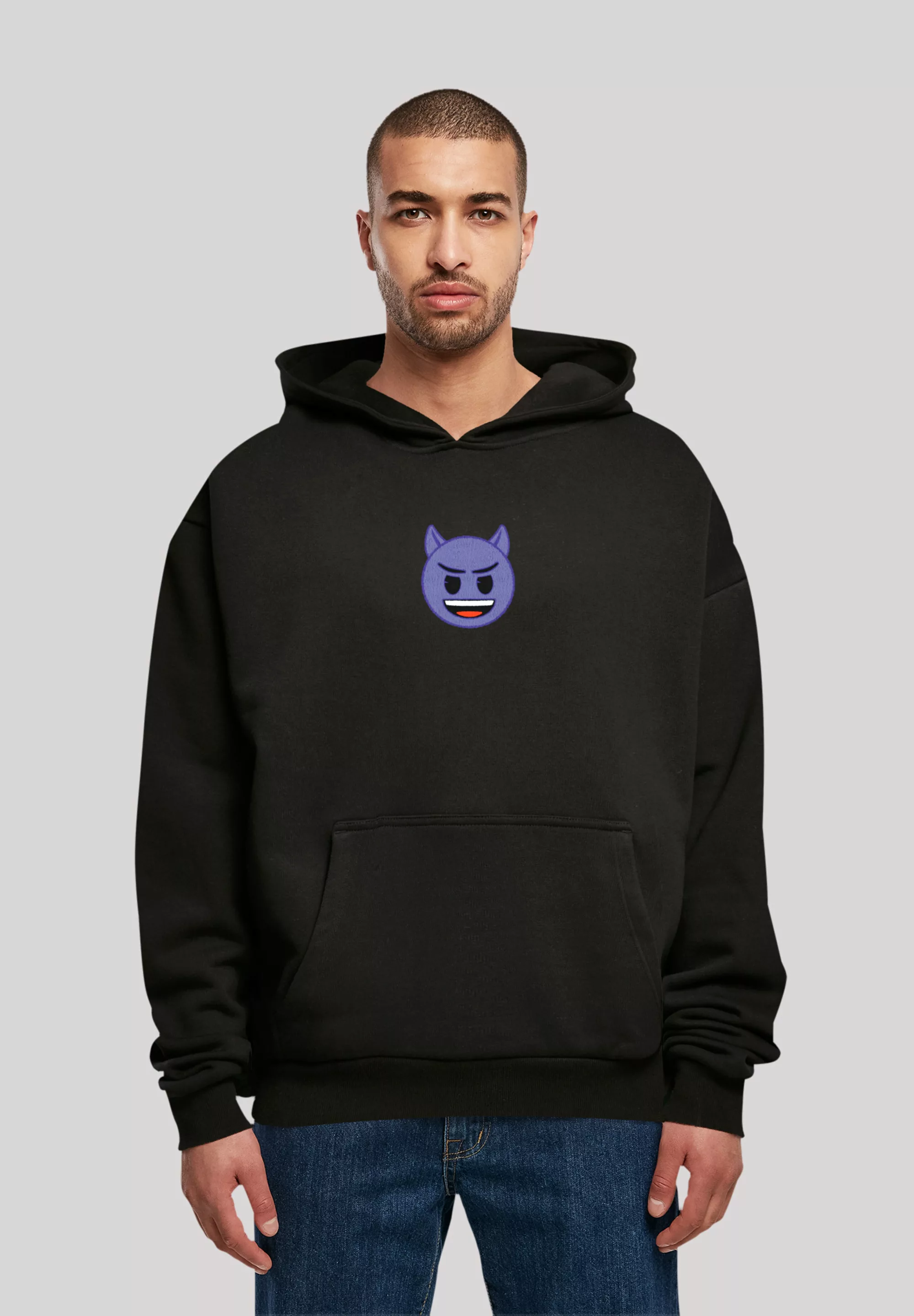 F4NT4STIC Kapuzenpullover emoji couture evil smiling purple face Premium Qu günstig online kaufen