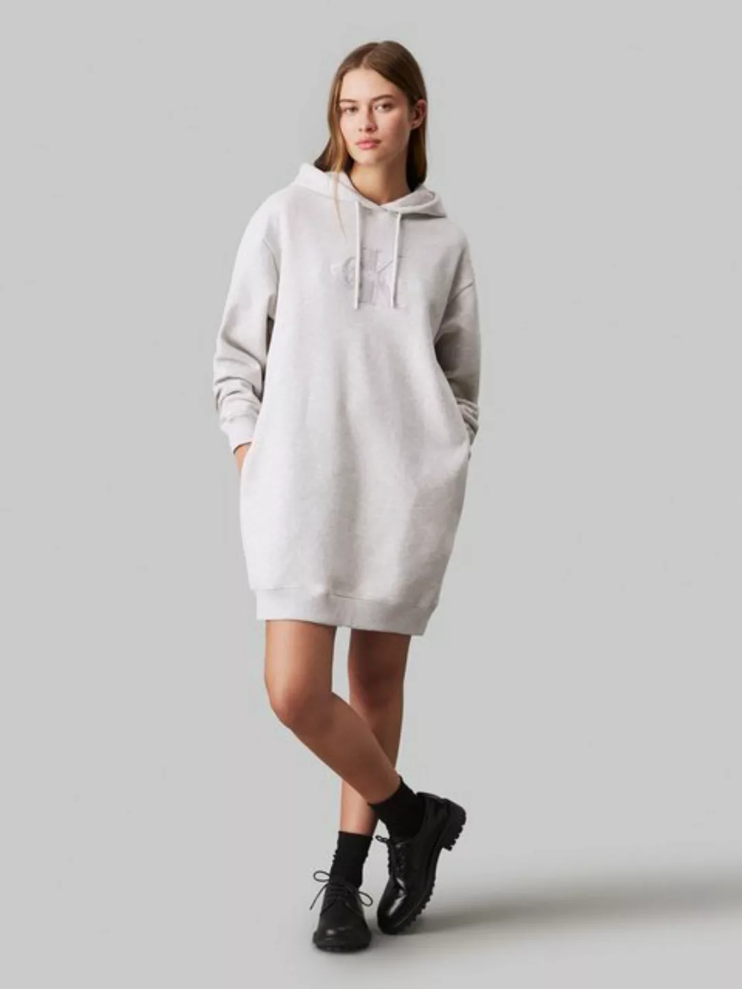 Calvin Klein Jeans Sweatkleid "CHENILLE MONOLOGO HOODIE DRESS", mit Logosti günstig online kaufen