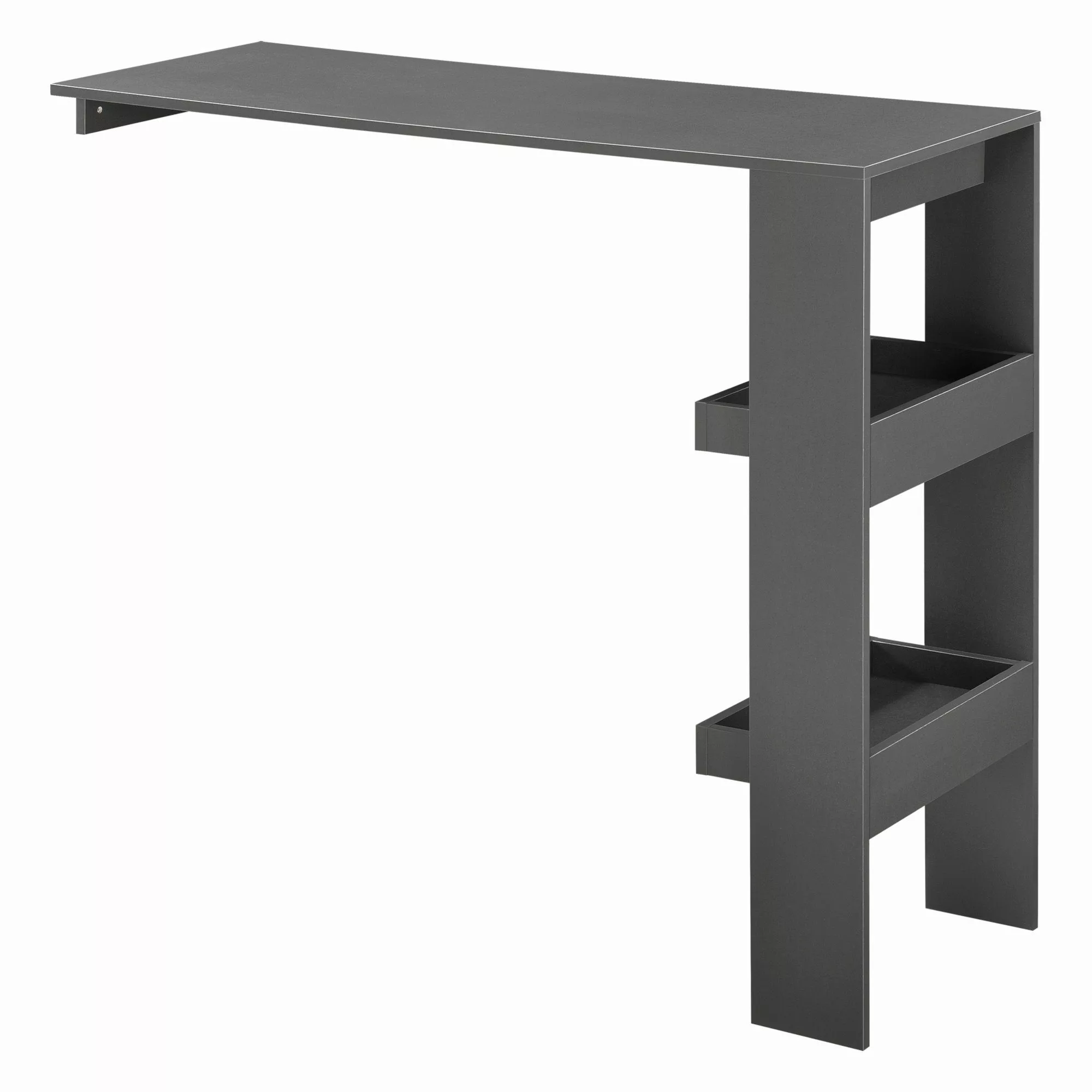 en.casa Bartisch, Bromölla Stehtisch 120x45x106cm Dunkelgrau günstig online kaufen