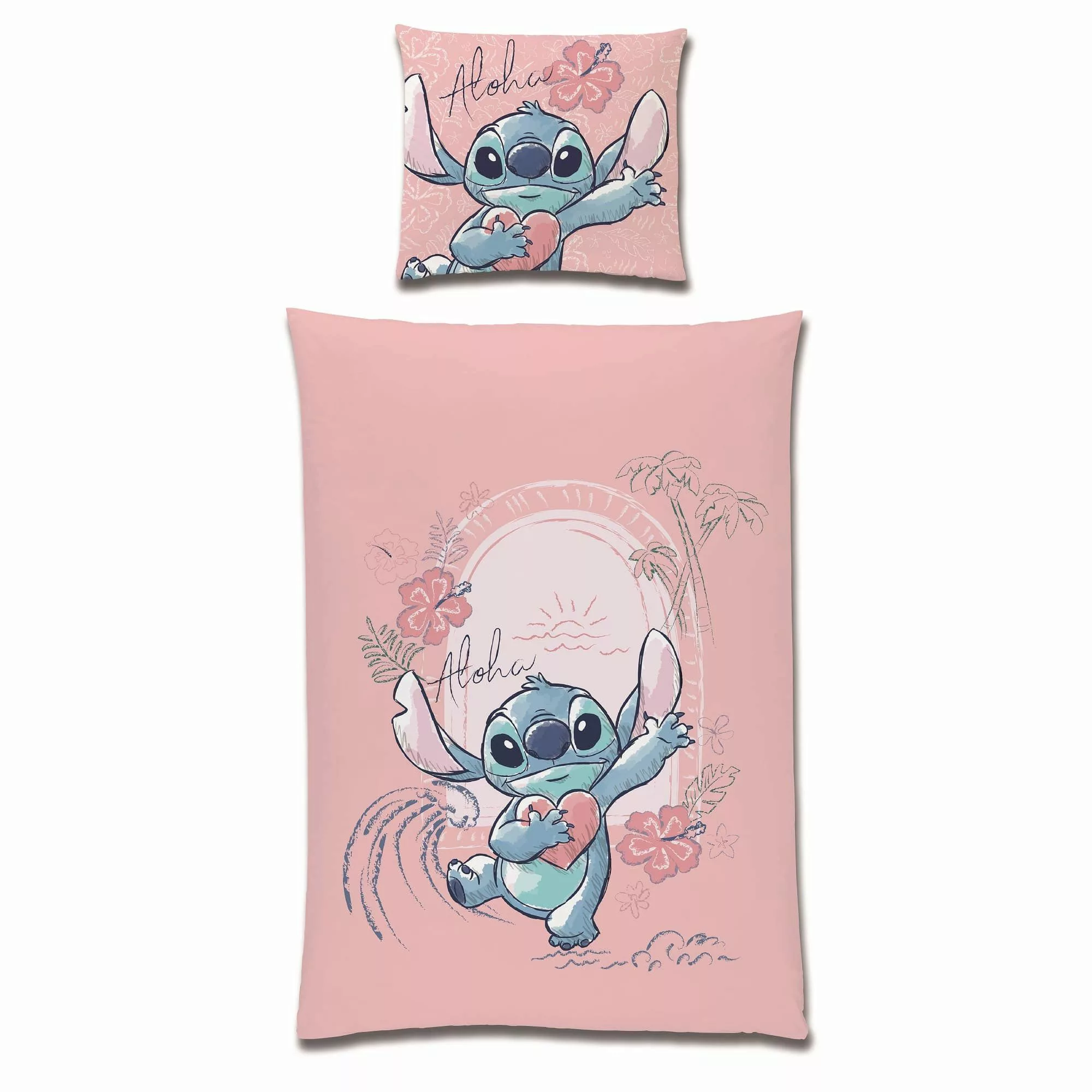 Familando Kinderbettwäsche Lilo und Stitch "Aloha" günstig online kaufen