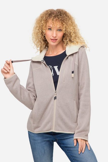 Laurasøn Sweatjacke Hoodiejacke Fleece Teddy-Kapuze Zipper Langarm günstig online kaufen