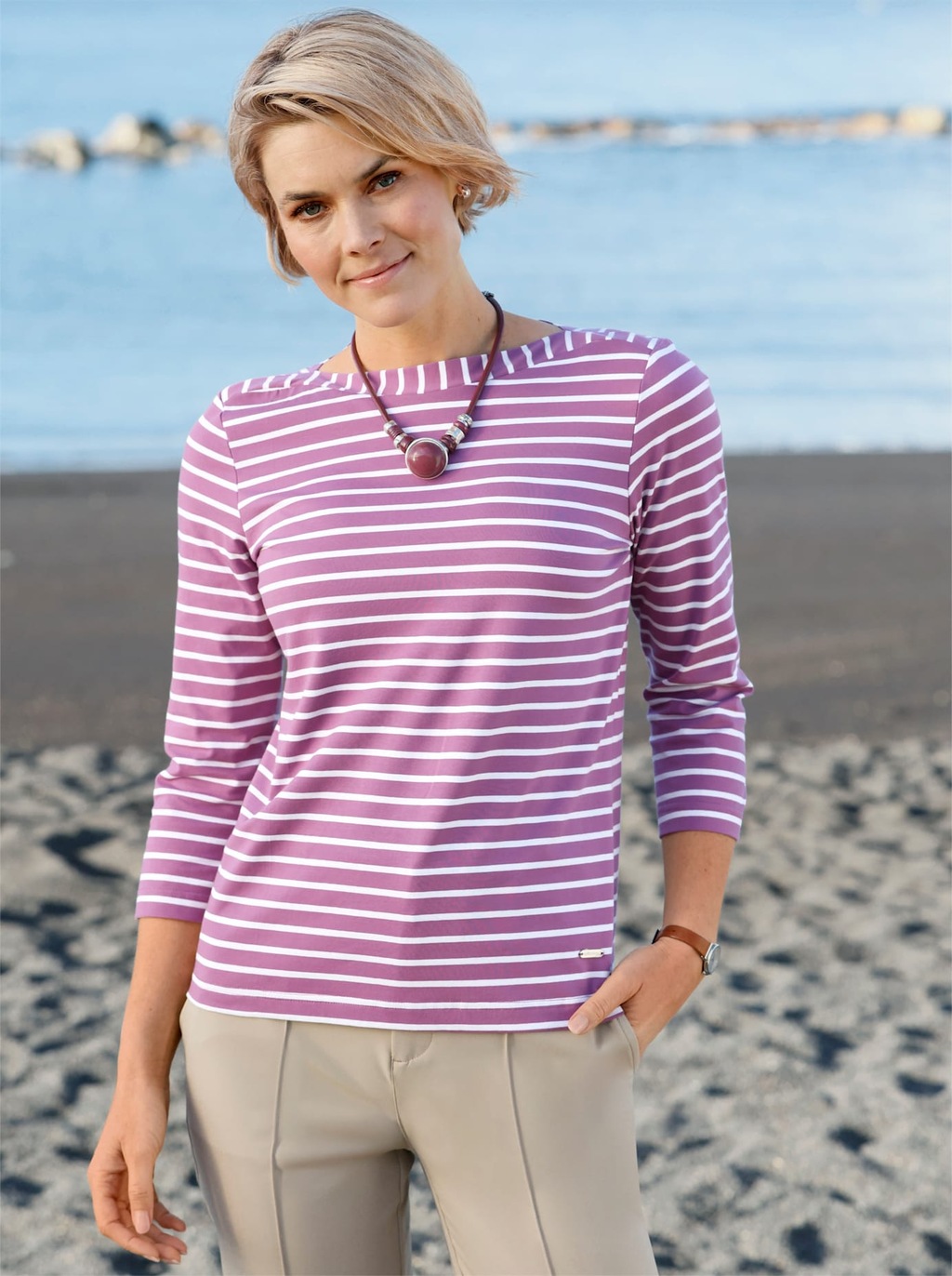 Casual Looks 3/4-Arm-Shirt "Ringelshirt", (1 tlg.) günstig online kaufen
