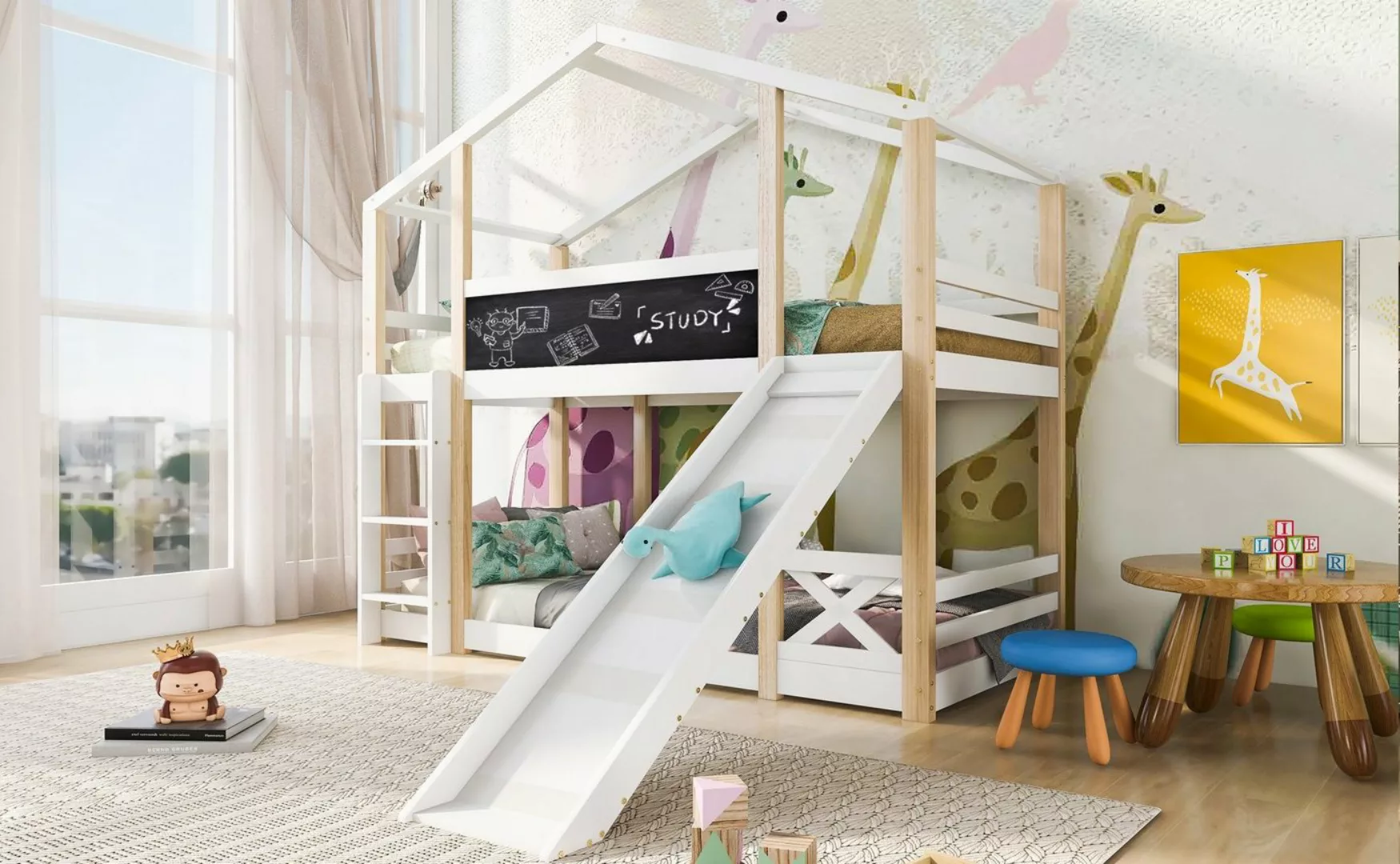 Celya Kinderbett Kinderbett Baumhaus mit Speicherung und Rausfallschutz 90 günstig online kaufen