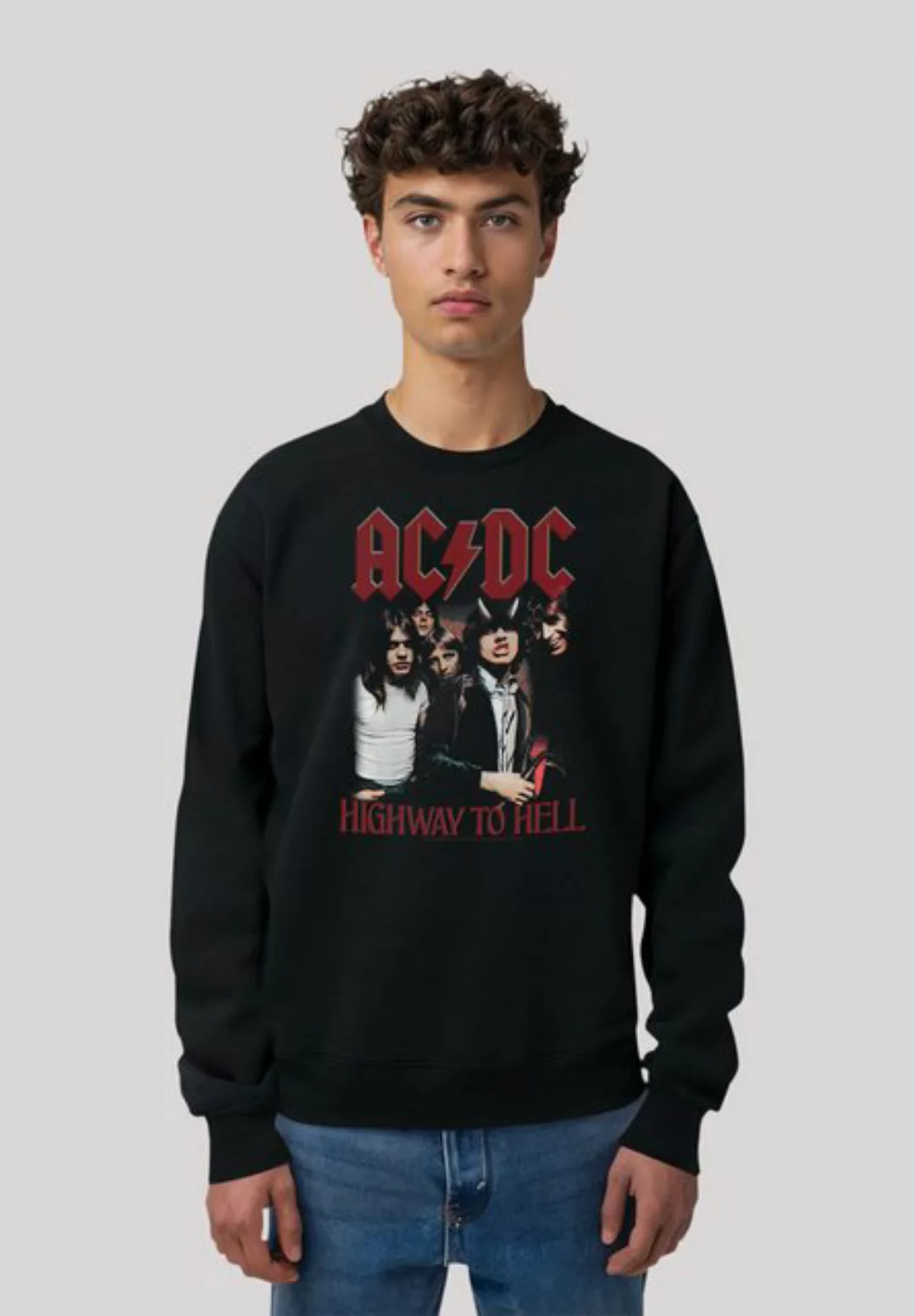 F4NT4STIC Sweatshirt AC/DC Rock Musik Band Highway To Hell Premium Qualität günstig online kaufen