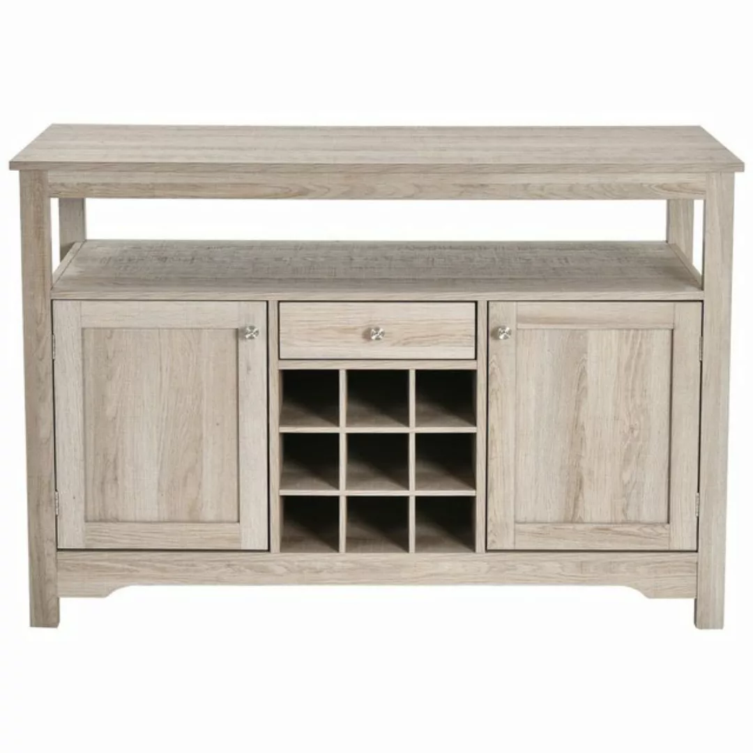 COSTWAY Küchenbuffet Schrank mit Weinregal, Schubladen & Regal, 40x80x116cm günstig online kaufen