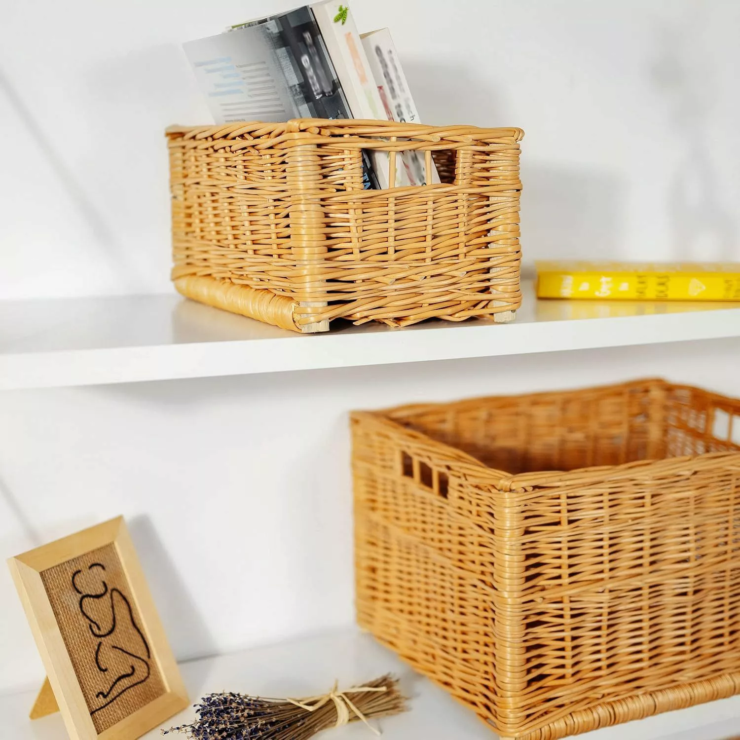 Creative Home Holzkiste Weidenkorb Aufbewahrungskorb, Handgeflochten, günstig online kaufen