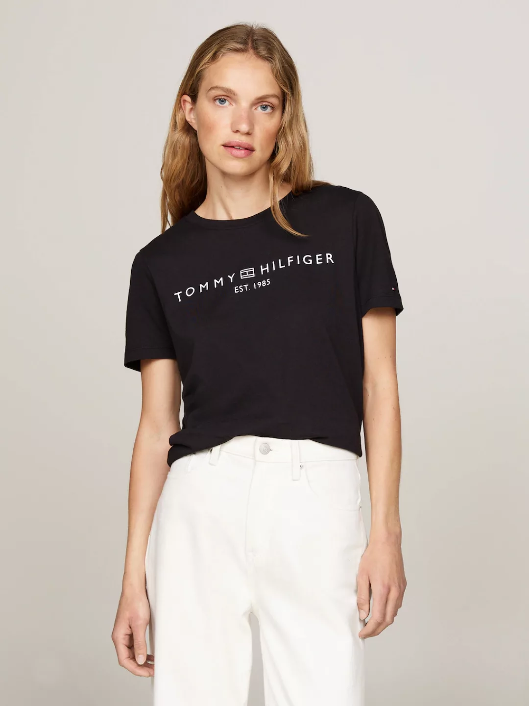 Tommy Hilfiger T-Shirt REG CORP LOGO C-NK SS mit Tommy Hilfiger Logoschrift günstig online kaufen