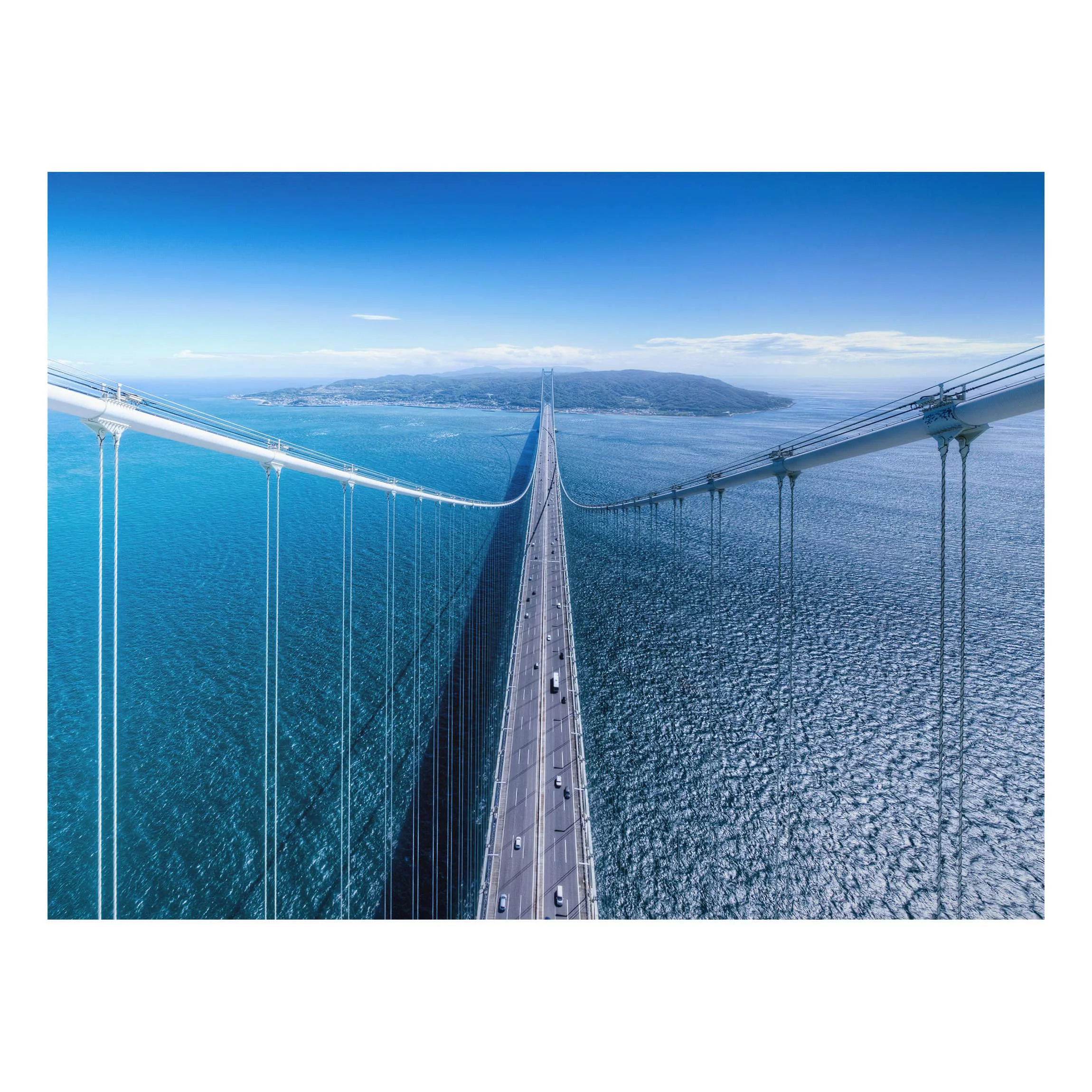 Alu-Dibond Bild Architekur & Skyline - Querformat 4:3 Brücke zur Insel günstig online kaufen