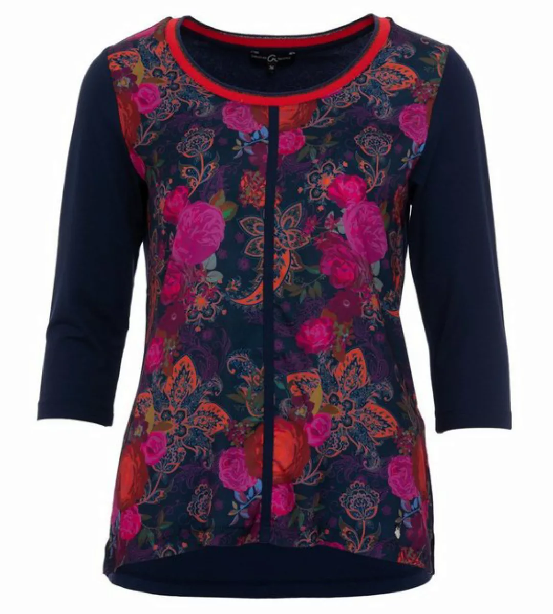 Christian Materne 3/4-Arm-Shirt Bluse koerpernah mit floralem Druck günstig online kaufen