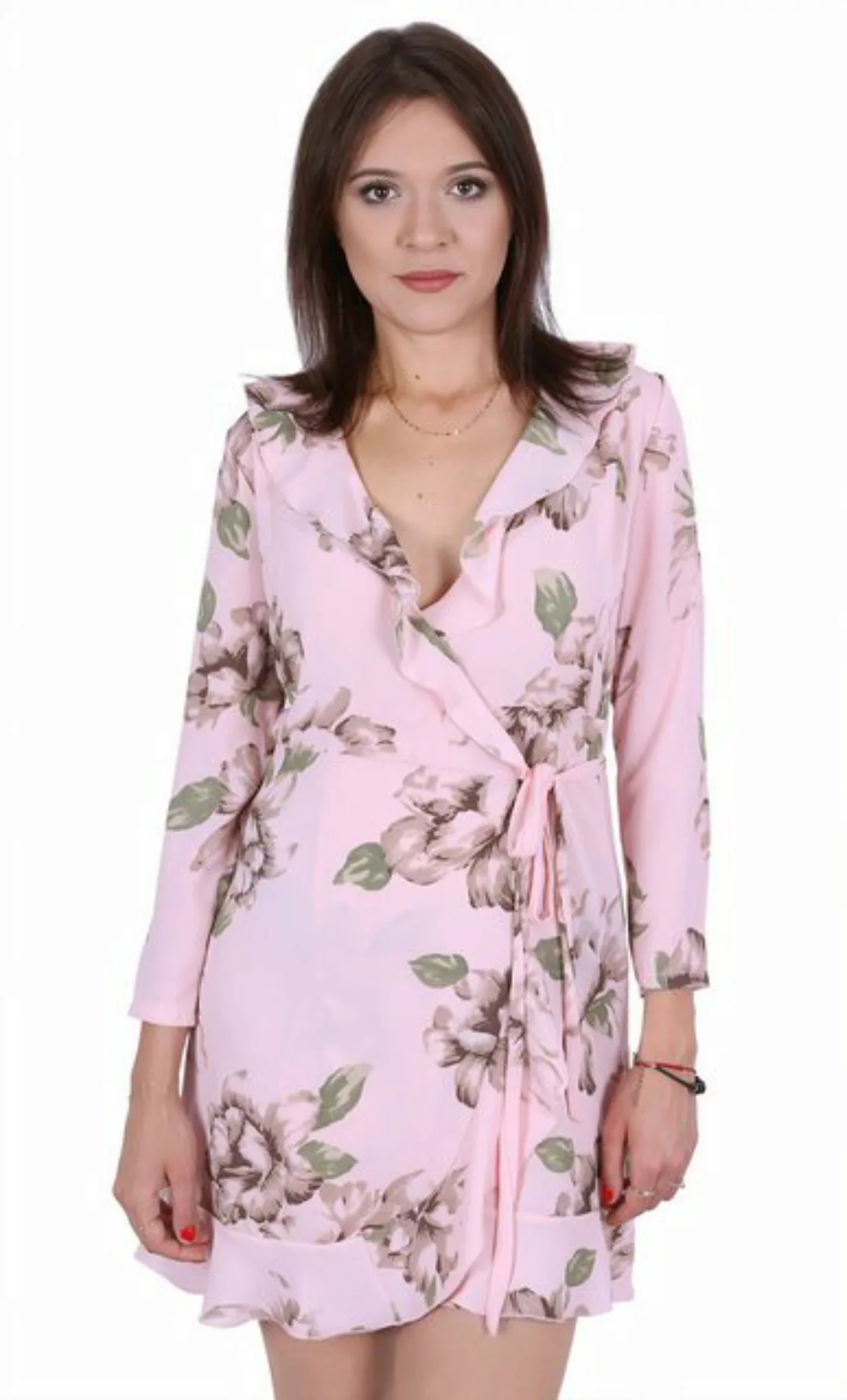 Sarcia.eu Minikleid Pinkes Minikleid mit Blumen gemustert, JOHN ZACK XL günstig online kaufen