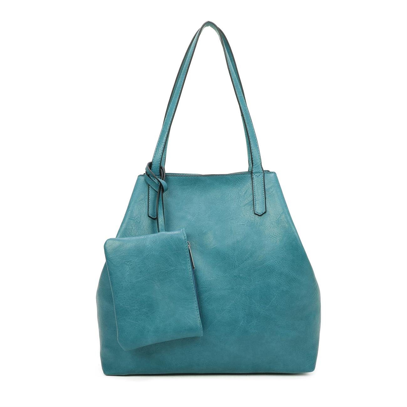 ITALYSHOP24 Schultertasche Damen Tasche SET 2in1 günstig online kaufen