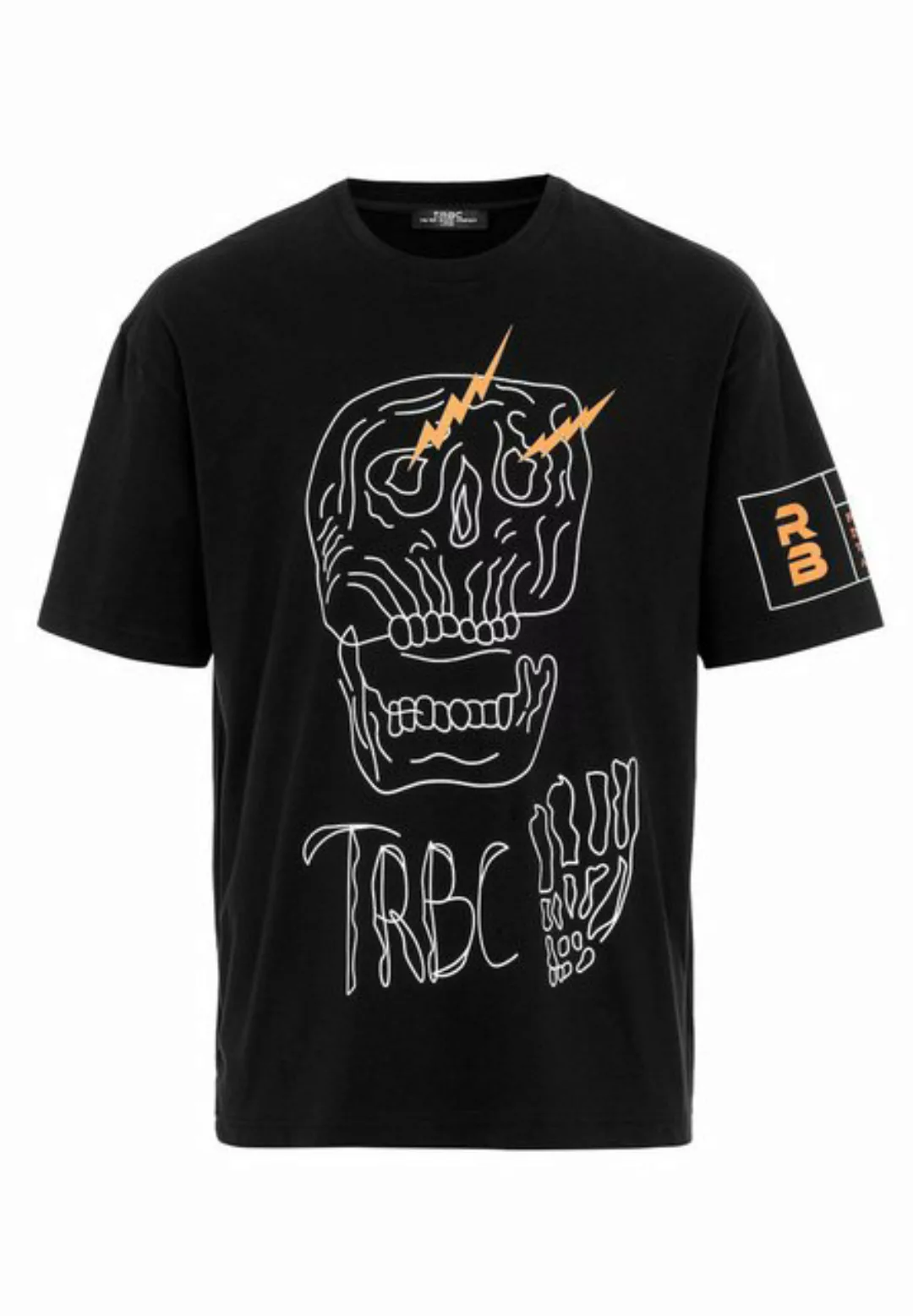 RedBridge T-Shirt Oversized mit Totenkopf-Print - Rundhals, Streetwear, 100 günstig online kaufen