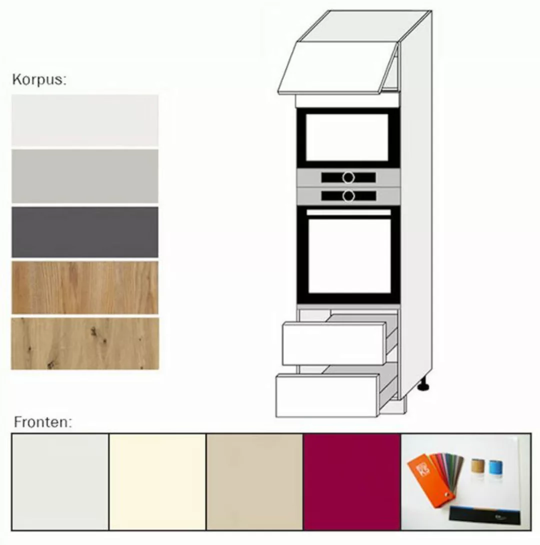 Feldmann-Wohnen Hochschrank Forli (1-St) 60cm Front- und Korpusfarbe wählba günstig online kaufen