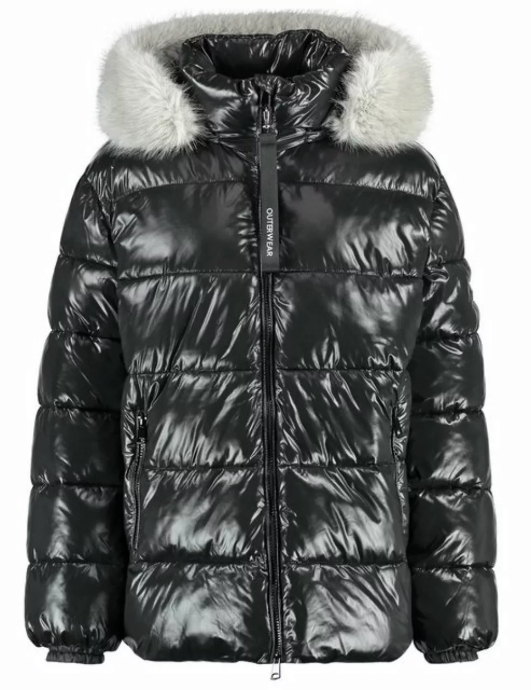 GERRY WEBER Winterjacke Outdoorjacke mit Kunstfellkragen und Glanzfinish günstig online kaufen