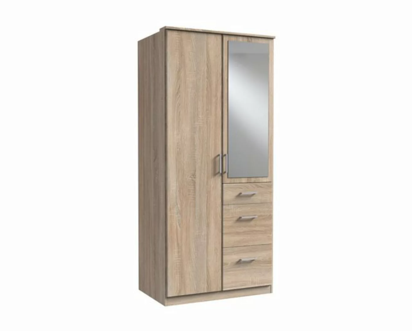 freiraum Kleiderschrank Click (B/H/T: 90x198x58 cm) in Eiche-Sägerau-Nachbi günstig online kaufen