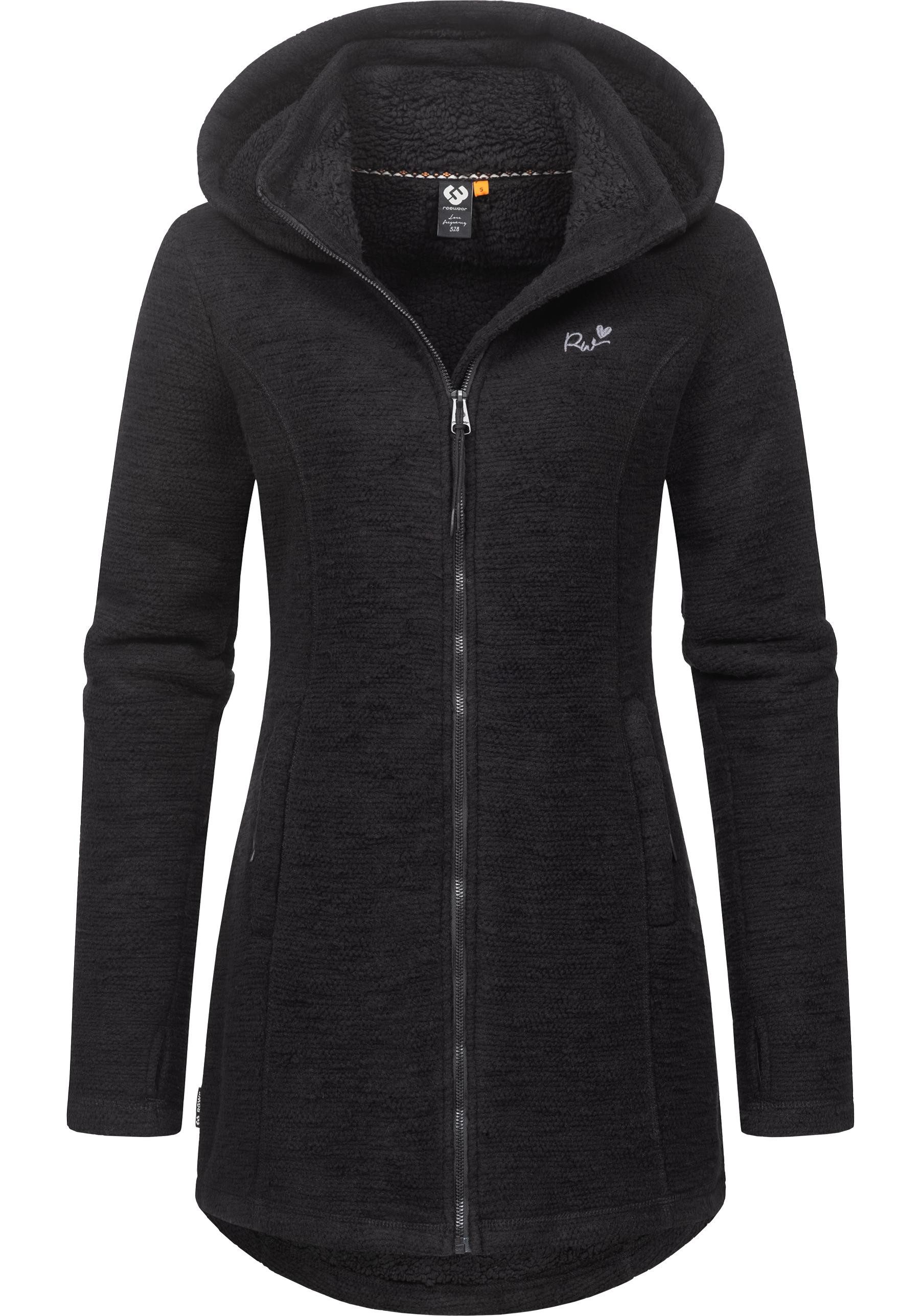 Ragwear Longstrickjacke Leysha Melange Sportliche Kapuzenjacke günstig online kaufen