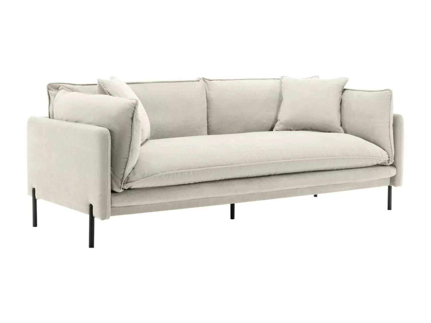 Sofa 3-Sitzer - Stoff - Beige - CORFINO günstig online kaufen