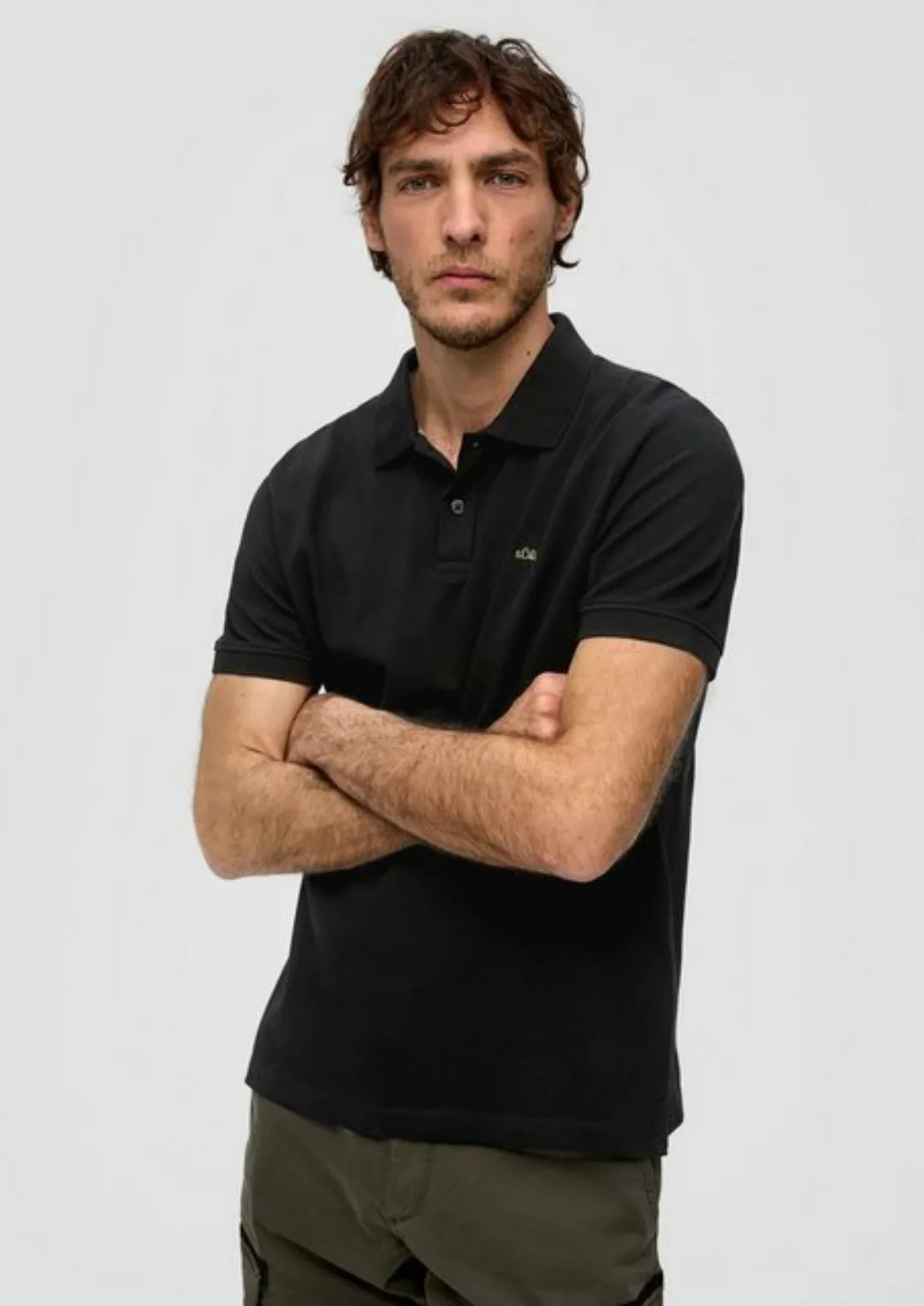 s.Oliver Kurzarmshirt Poloshirt aus reiner Baumwolle günstig online kaufen