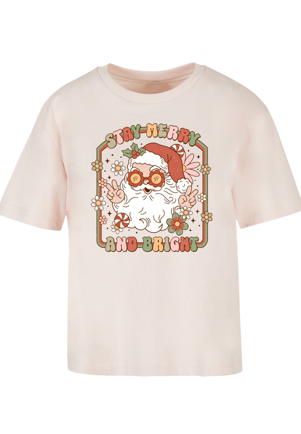 F4NT4STIC T-Shirt "Stay Merry And Bright Hippie Santa", Premium Qualität, W günstig online kaufen