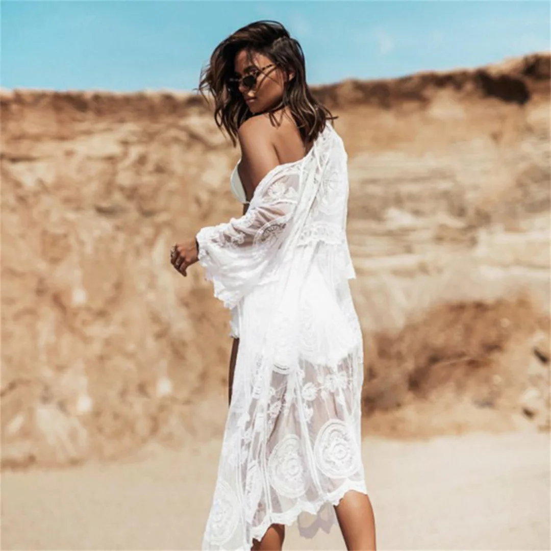 RUZU UG Strandrock Sexy Strand-Sonnenschutz-Cardigan zum Schnüren für Damen günstig online kaufen