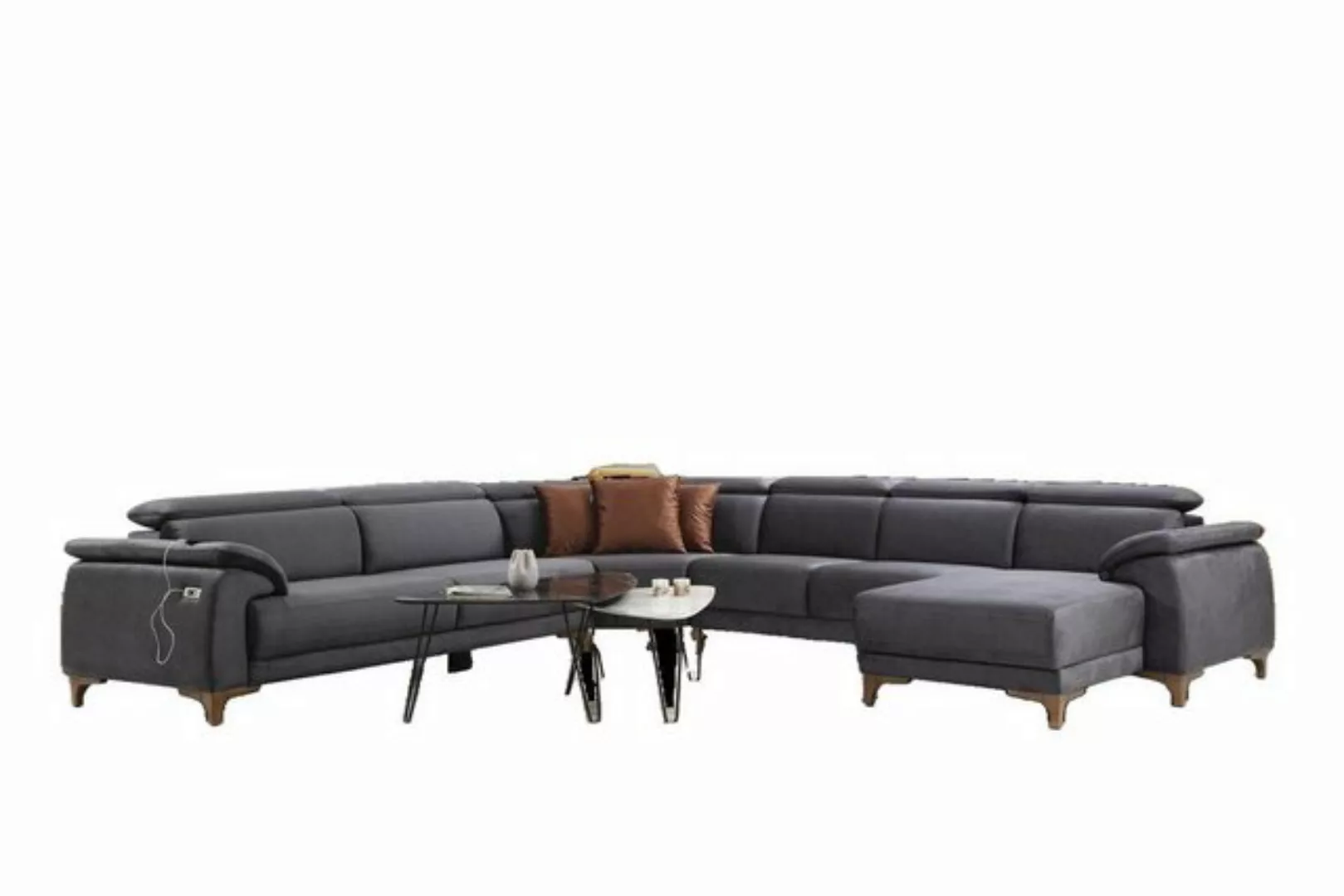 JVmoebel Ecksofa Wohnzimmer Ecksofa U-Form Polstermöbel Sofa Couch Modern, günstig online kaufen