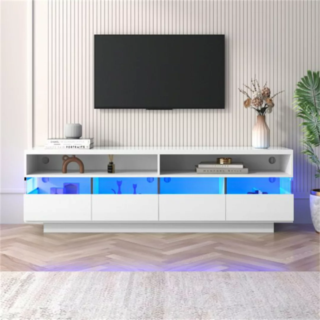 Mia&Coco TV-Schrank TV-Schrank, Hochglanz-TV-Schranktisch, lowboard mit LED günstig online kaufen