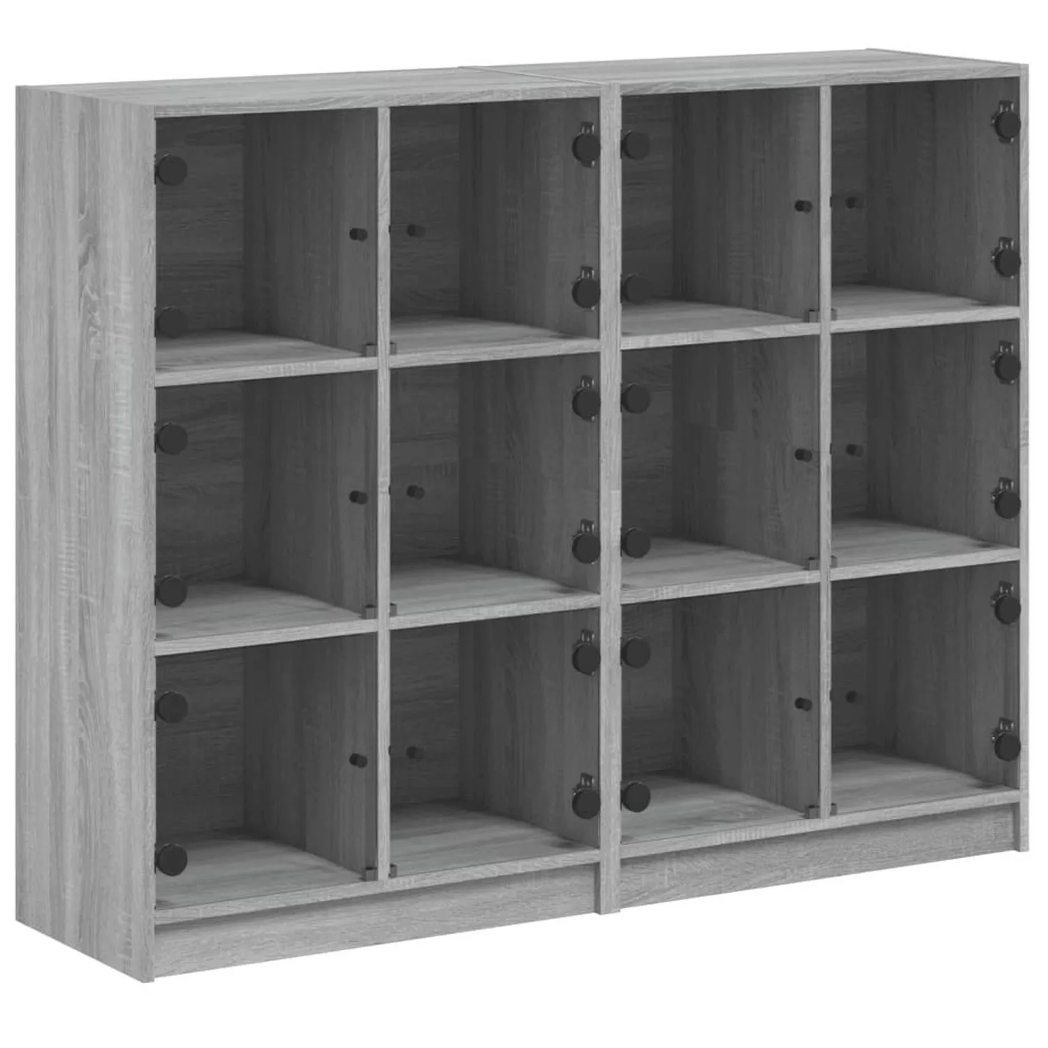 VidaXL Bücherregal mit Türen Grau Sonoma 136x37x109 cm Holzwerkstoff günstig online kaufen