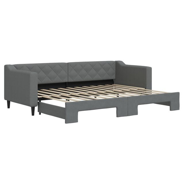 vidaXL Gästebett Gästebett Tagesbett Ausziehbar Dunkelgrau 80x200 cm Stoff günstig online kaufen