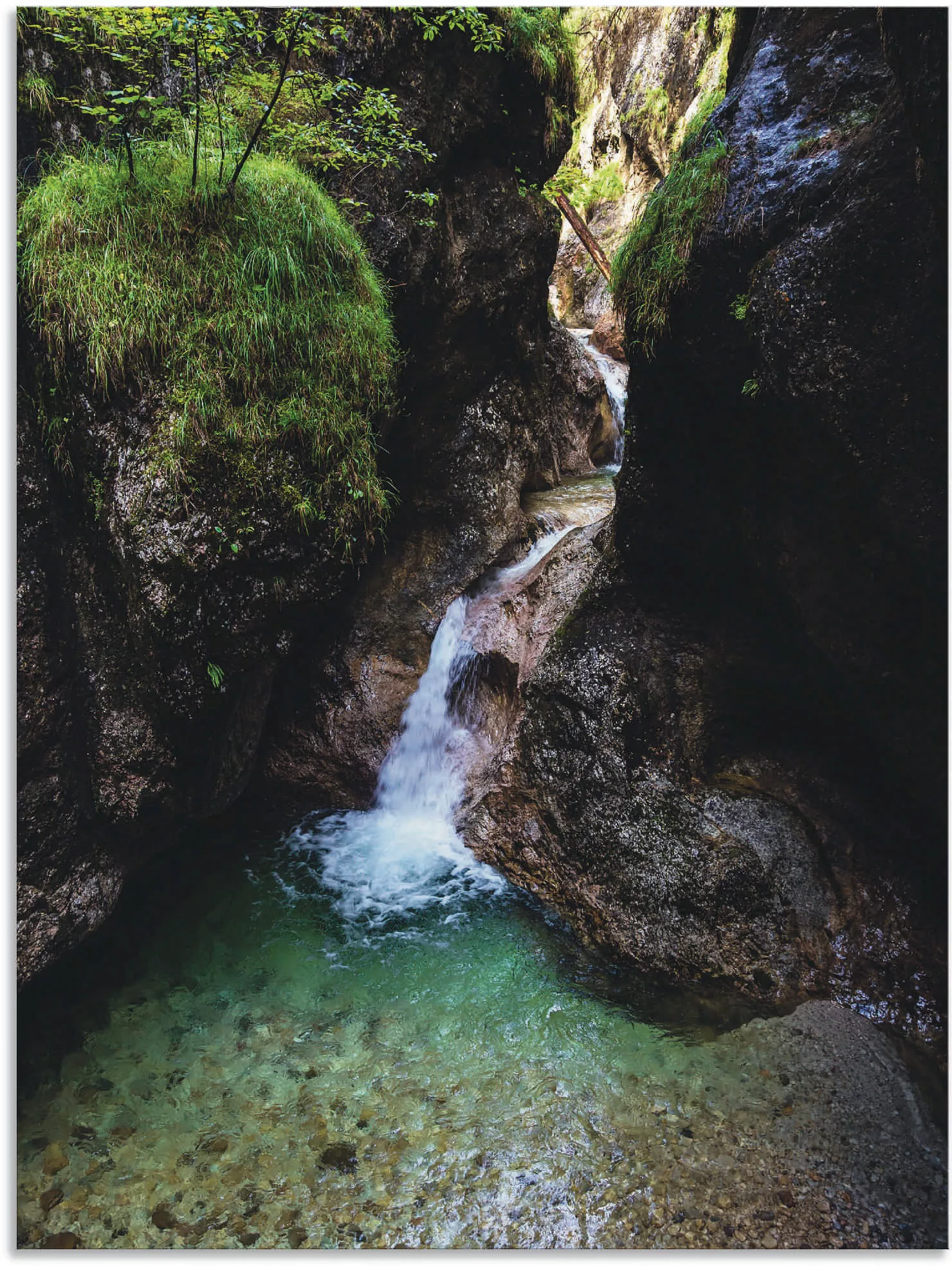 Artland Alu-Dibond-Druck "Almbachklamm im Berchtesgadener Land II", Gewässe günstig online kaufen