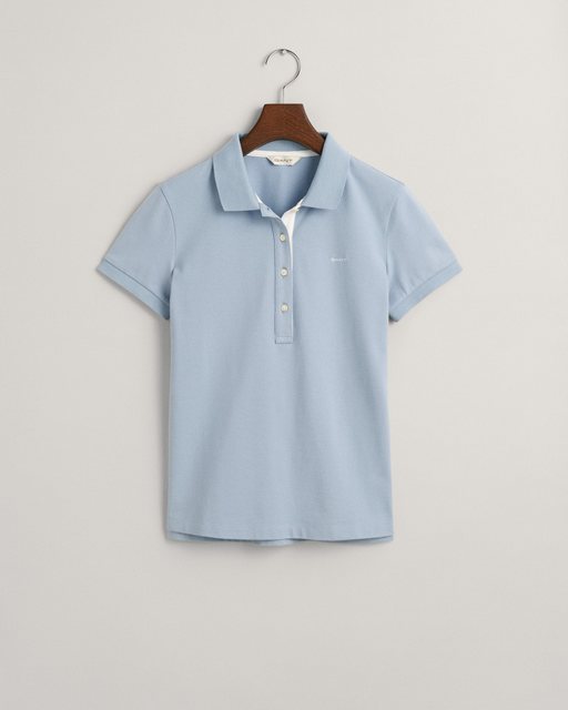 Gant Poloshirt CONTRAST COLLAR SS PIQUE POLO, DOVE BLUE günstig online kaufen