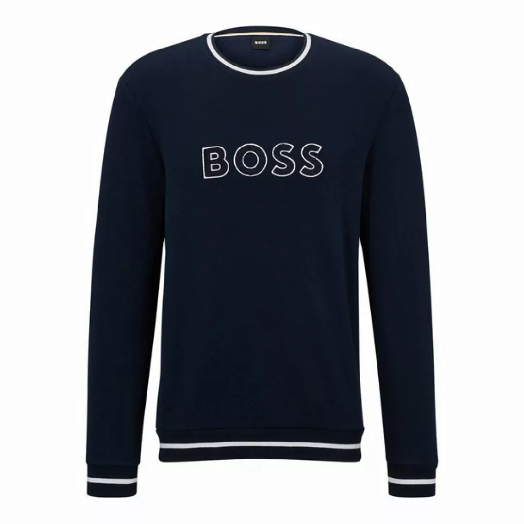 BOSS Sweater Contemporary Sweatshirt mit großem Markenlogo auf der Brust günstig online kaufen