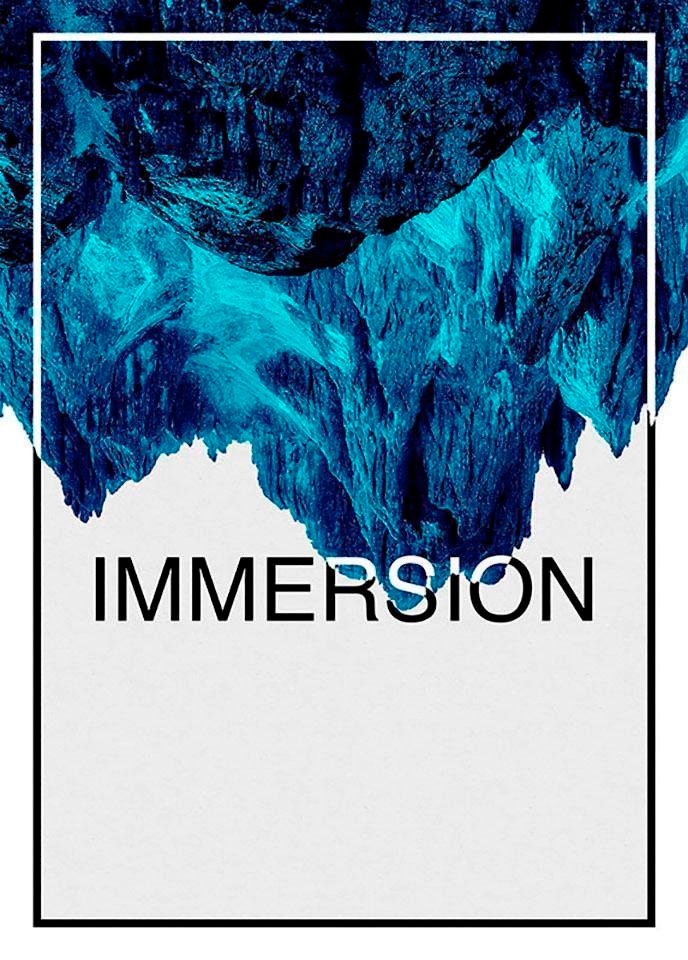 Komar Bild "Immersion Blue", Abstrakt-Sprüche & Texte, (1 St.), Wandbild zu günstig online kaufen