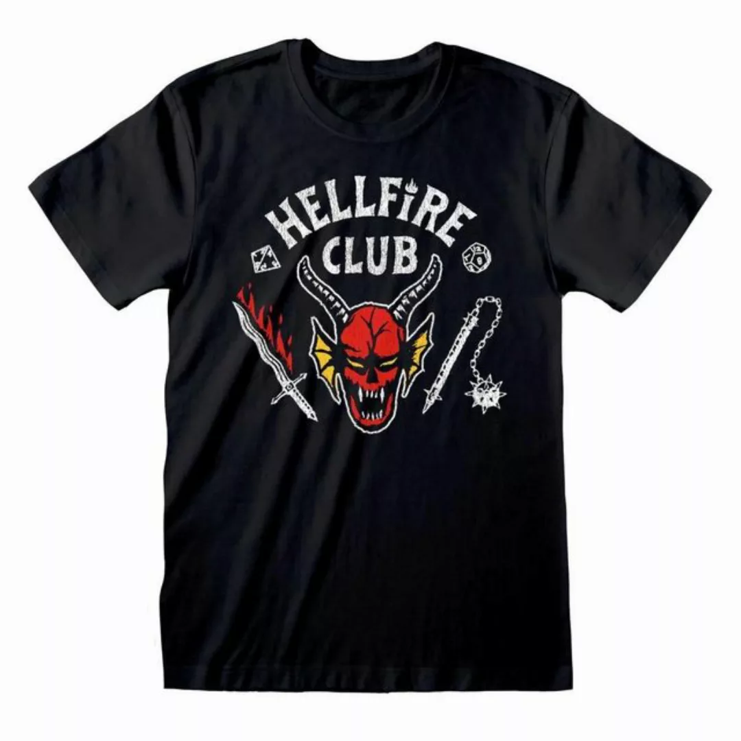 Stranger things T-Shirt Stranger Things – T-Shirt Hellfire Club schwarz neu günstig online kaufen