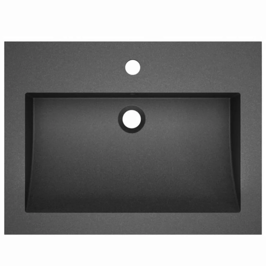 vidaXL Waschbeckenschrank Granitbecken 600450120 mm Schwarz günstig online kaufen