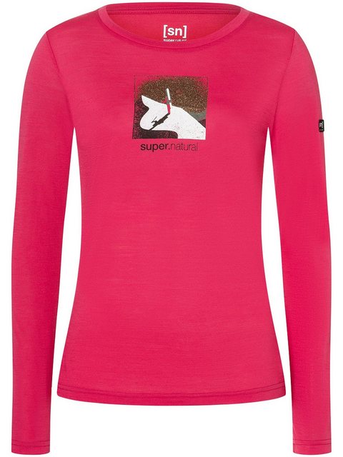 SUPER.NATURAL Sweatshirt für Damen, Merino ALMOST DONE Skitour Motiv, Berge günstig online kaufen