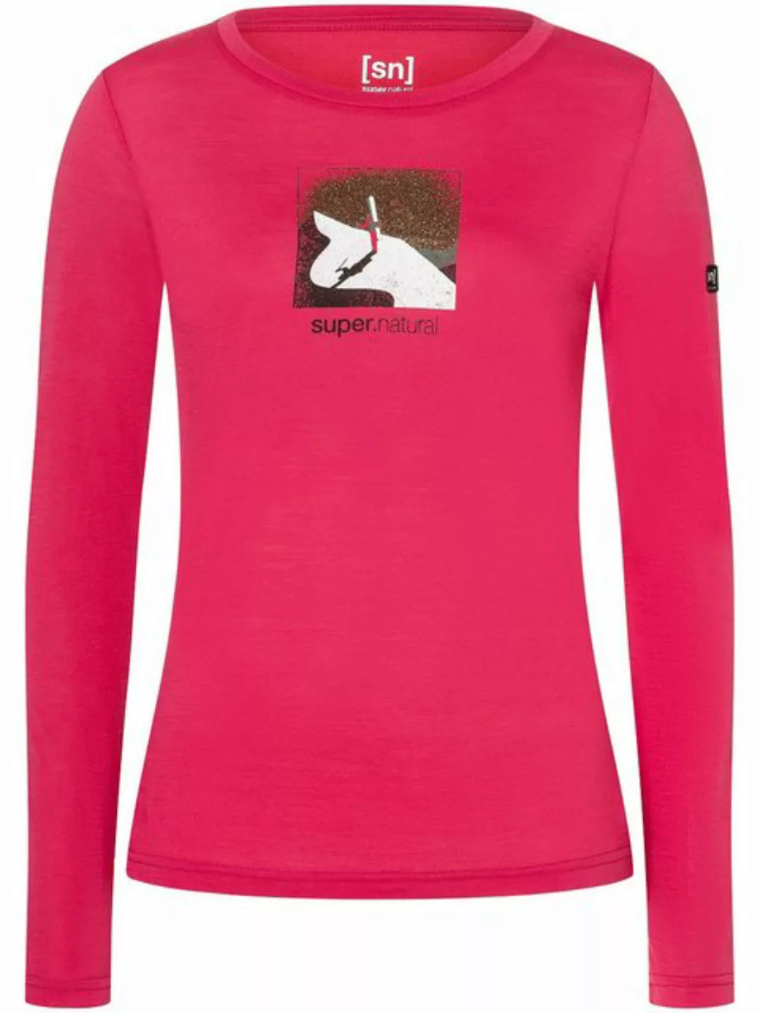 SUPER.NATURAL Sweatshirt für Damen, Merino ALMOST DONE Skitour Motiv, Berge günstig online kaufen