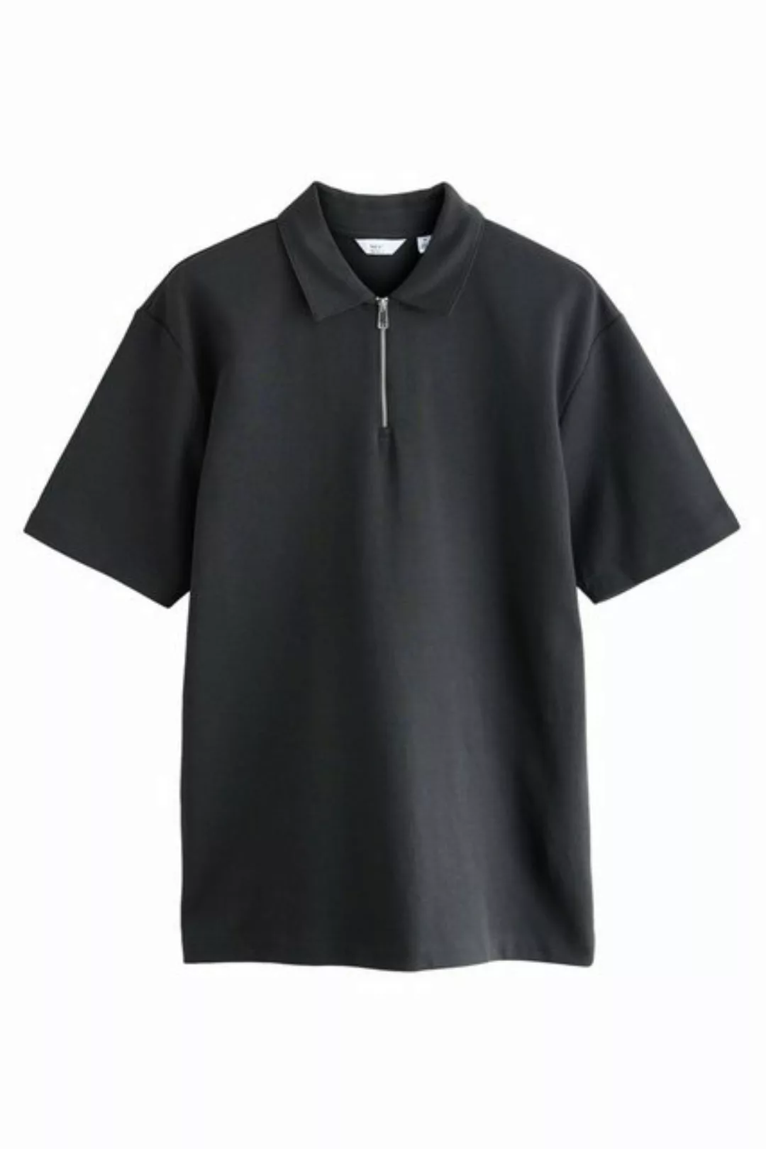 Next Poloshirt Relaxed Fit, schweres Polo-Shirt mit RV-Kragen (1-tlg) günstig online kaufen