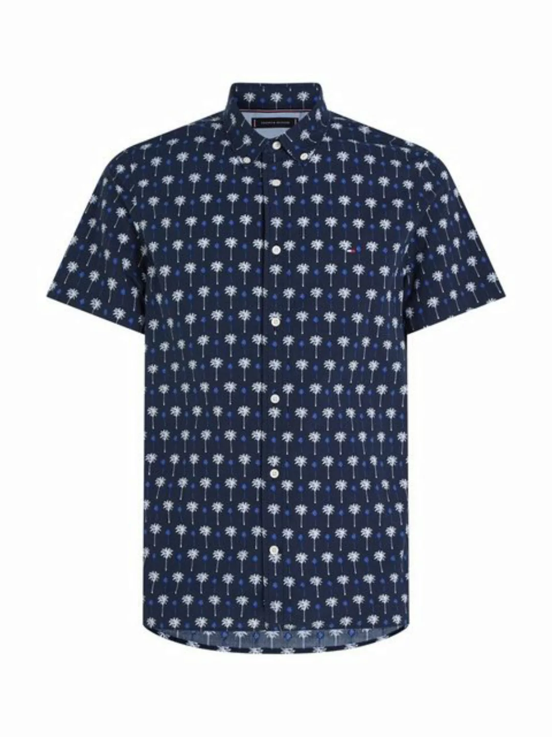 Tommy Hilfiger Kurzarmhemd MINI PALM PRINT SF SHIRT mit zweifarbigen Print günstig online kaufen